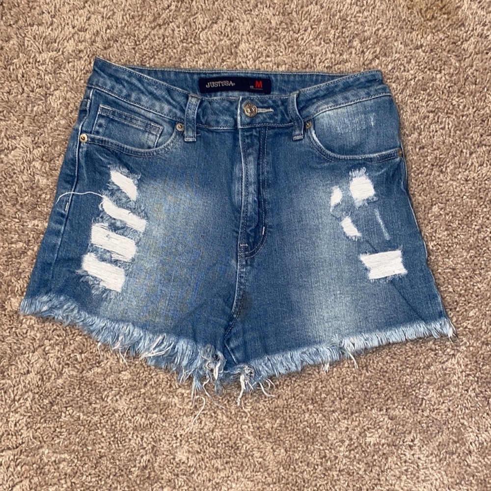 Denim shorts, size medium